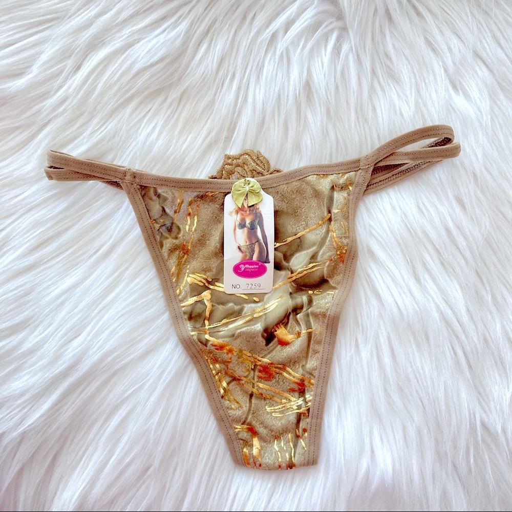 NEW Set of Two (2) Rose Floral Thong Bikini - Picture 2 of 14